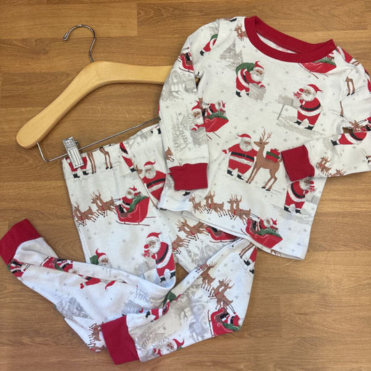 Pottery Barn Santa Pjs - 3T