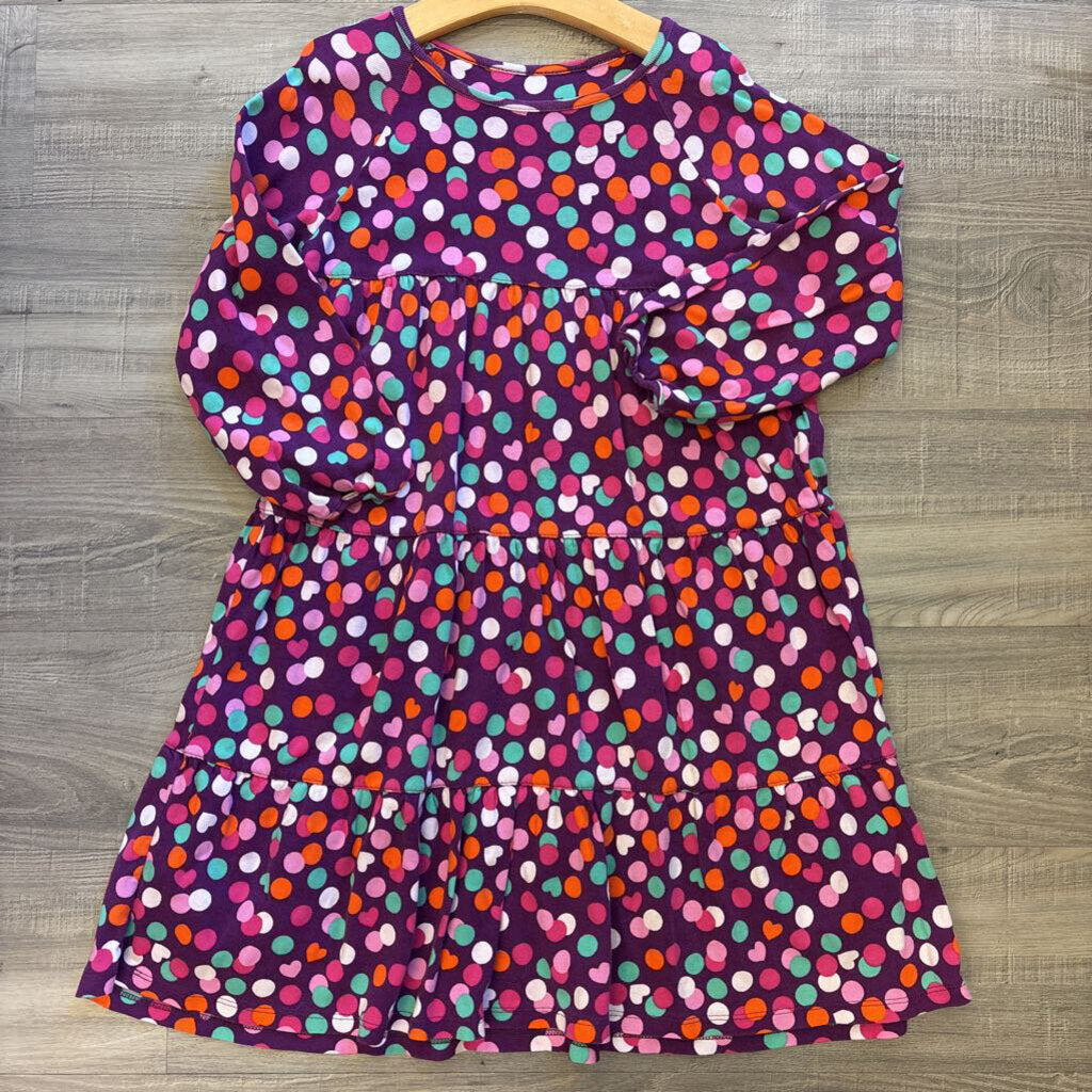 Garnet Hill Kids Polka Dot LS Dress - 8