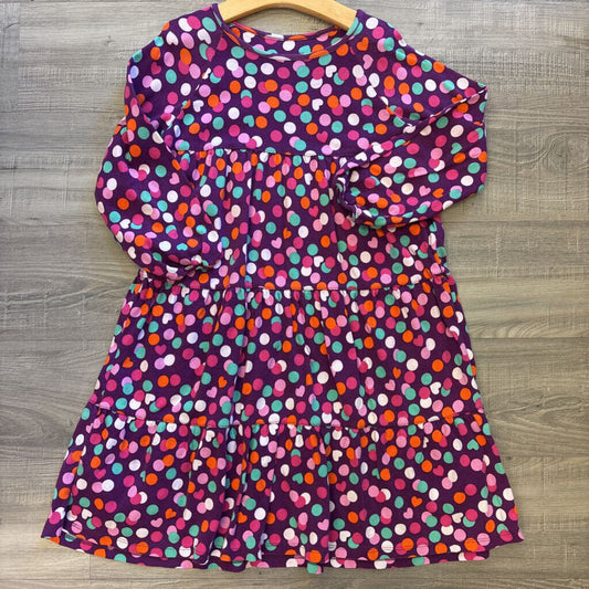 Garnet Hill Kids Polka Dot LS Dress - 8