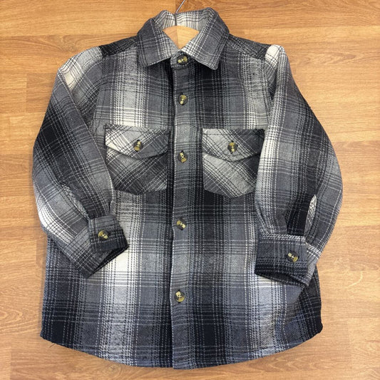 Lil Hickory Plaid Shacket - 3t