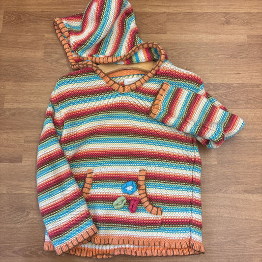 Savannah Stripe Hooded Sweater - 4t