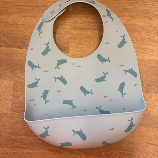 Cloud Island Whale Silicone Bib