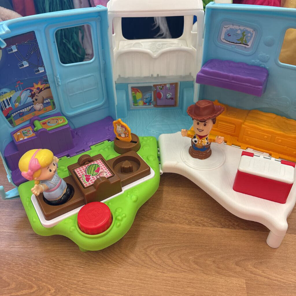 Fisher Price Little People Toy Story RV w/ 2 Figures