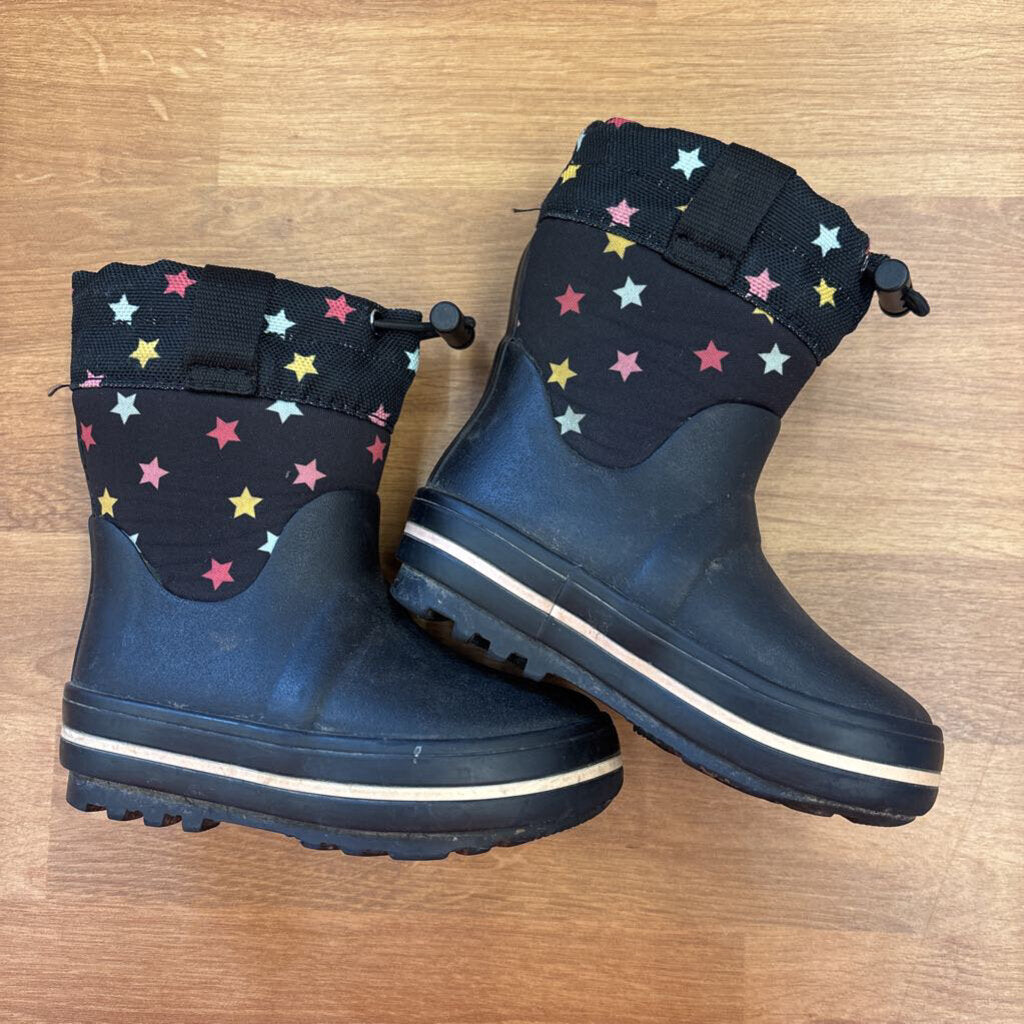 Cat & Jack Black Star Rain Boots - 6