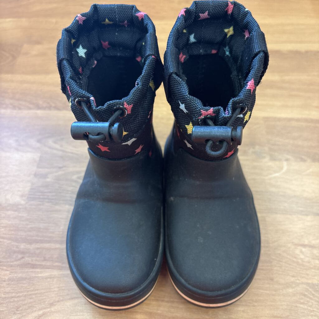 Cat & Jack Black Star Rain Boots - 6