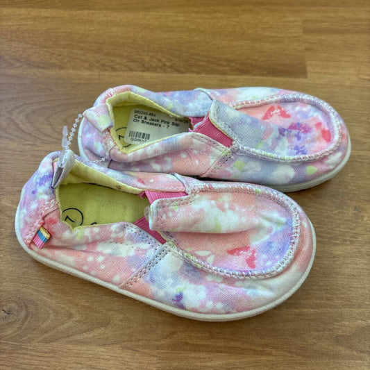 Cat & Jack Pink Slip On Sneakers - 7