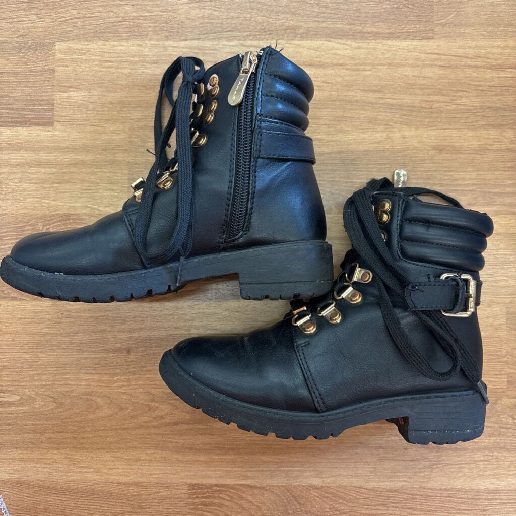 Tahari Black Lace Up Boots - 11