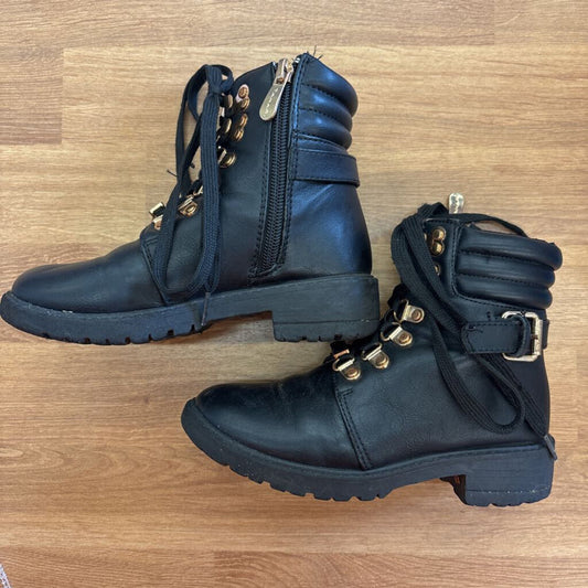 Tahari Black Lace Up Boots - 11