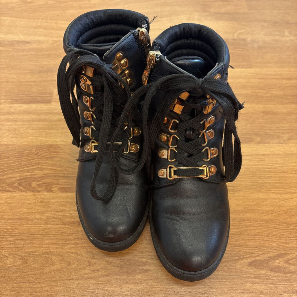 Tahari Black Lace Up Boots - 11
