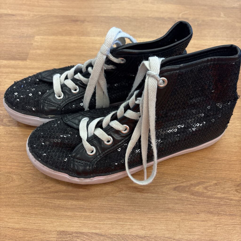 Gotta Flurt Black Sequin Sneakers - 3