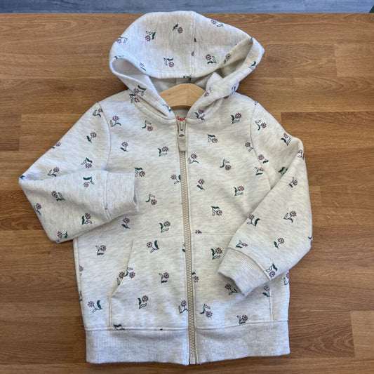 Cat & Jack Floral Zip Hoodie - 3T
