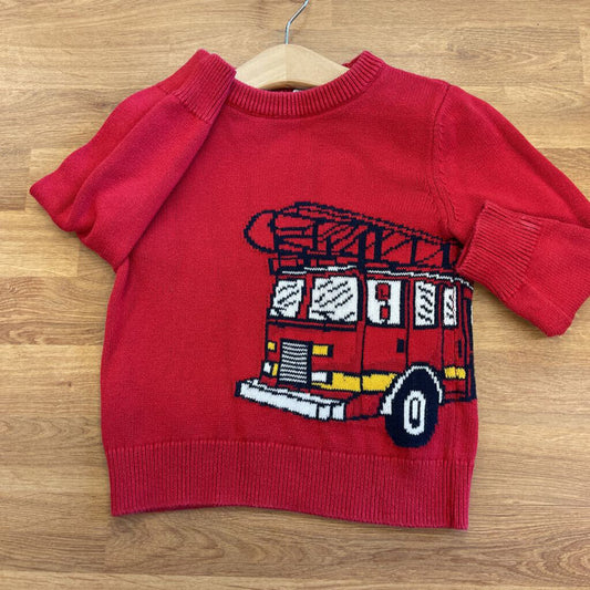 Baby Gap Firetruck Sweater - 3T