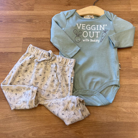 Rabbit + Bear Veggin' Two Pc Set - 3/6m