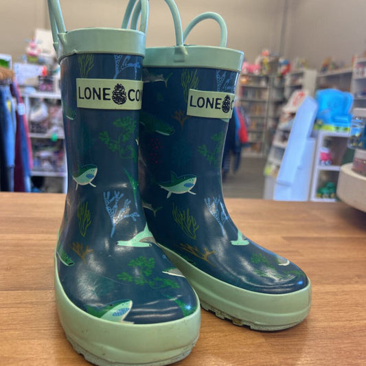 Lone Cone Shark Rain Boots - 10