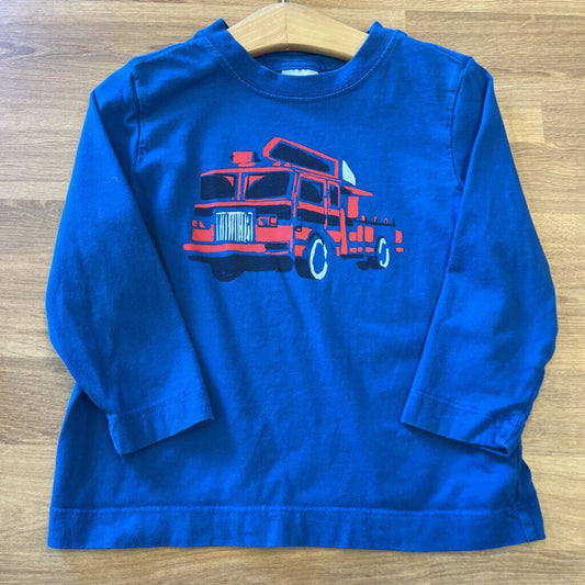 Hanna Andersson Firetruck LS Tee - 3T