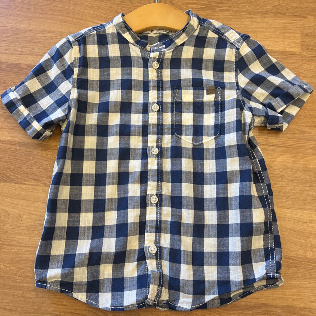 H&M Plaid SS Button Up - 3T