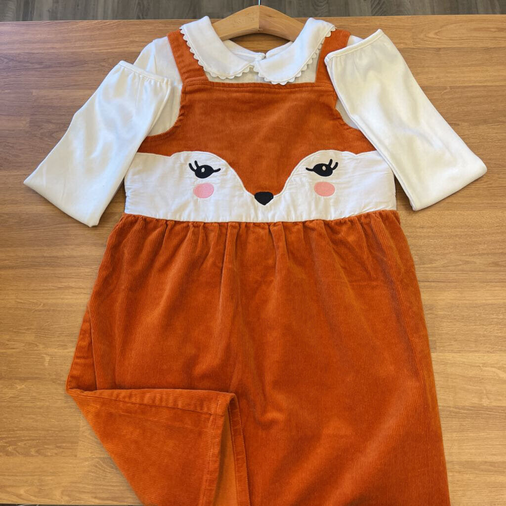 Gymboree Fox Dress / Tee / Tights Set - 10