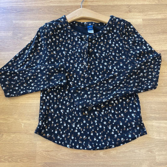 Old Navy Ribbed Floral LS Henley - 10/12