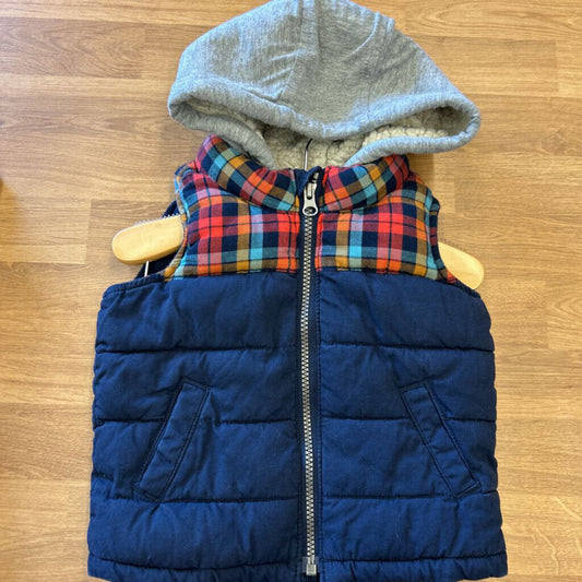 Old Navy Puffer Hoodie Vest - 18/24m