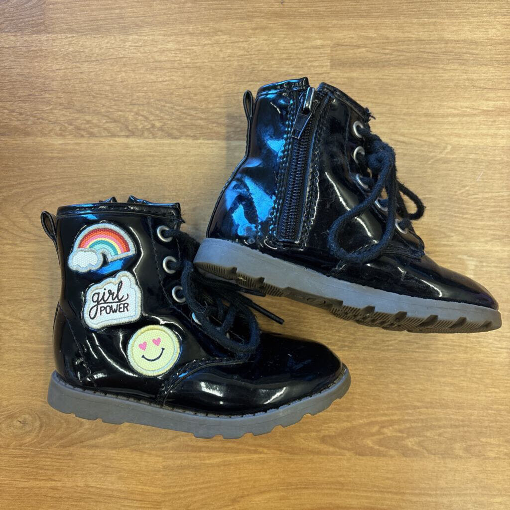Carter's Black Patent Boots - 5