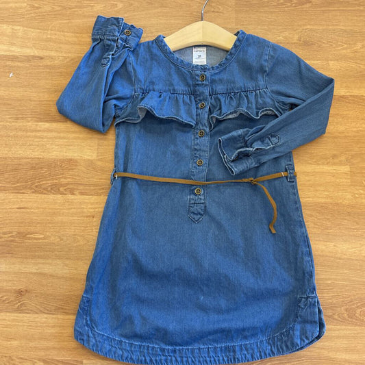 Carter's Chambray LS Dress - 3T