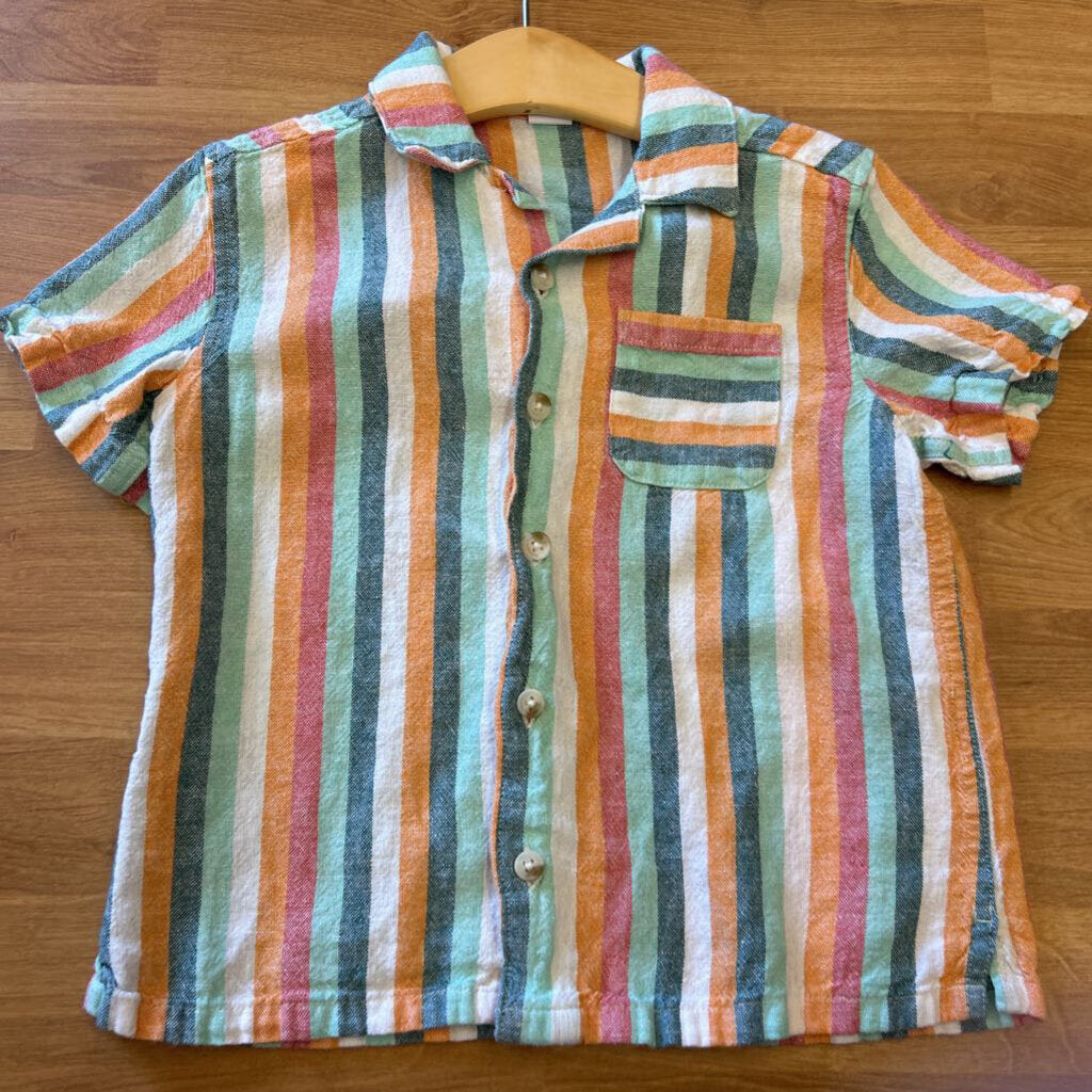 Old Navy Stripe SS Button Up - 4T