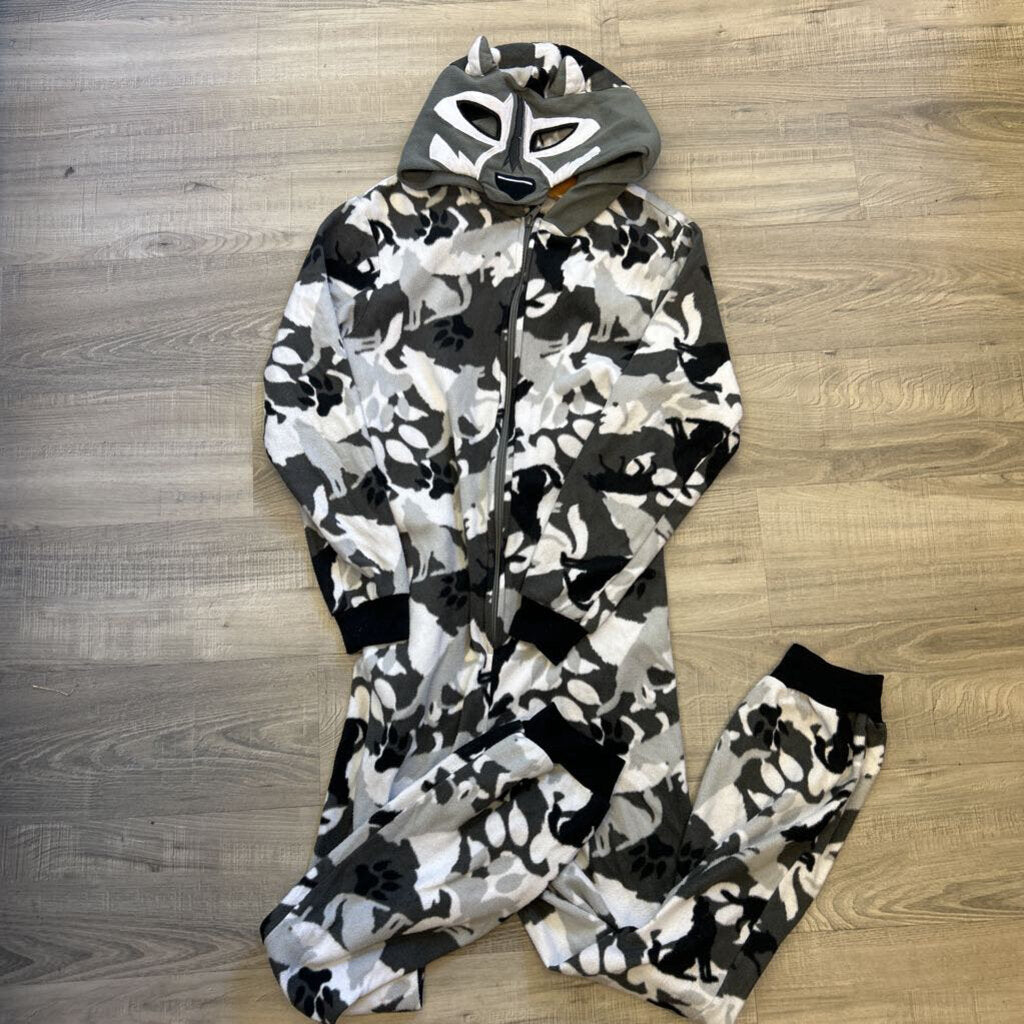 Cat & Jack Raccoon Fleece Zip One Pc - 12/14