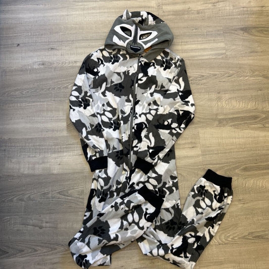 Cat & Jack Raccoon Fleece Zip One Pc - 12/14