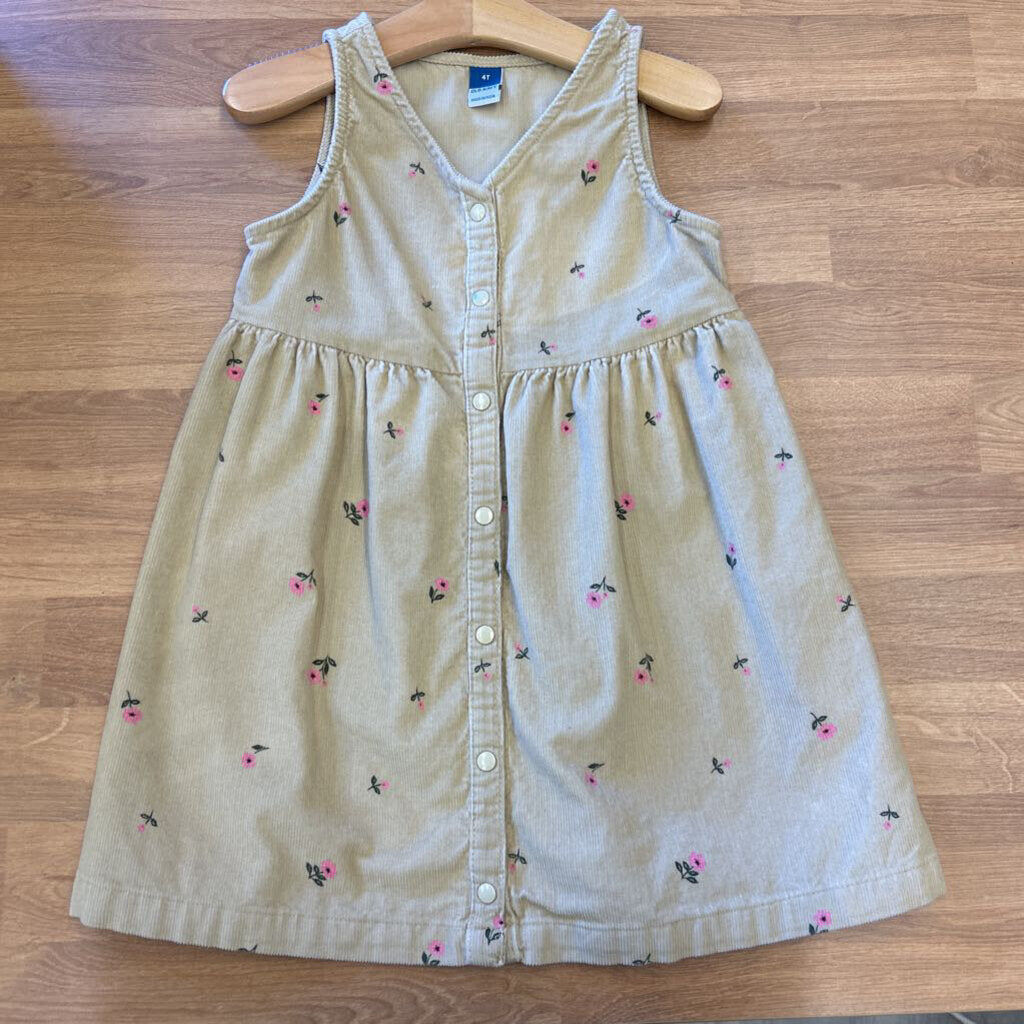 Old Navy Corduroy Floral Tank Dress - 4T