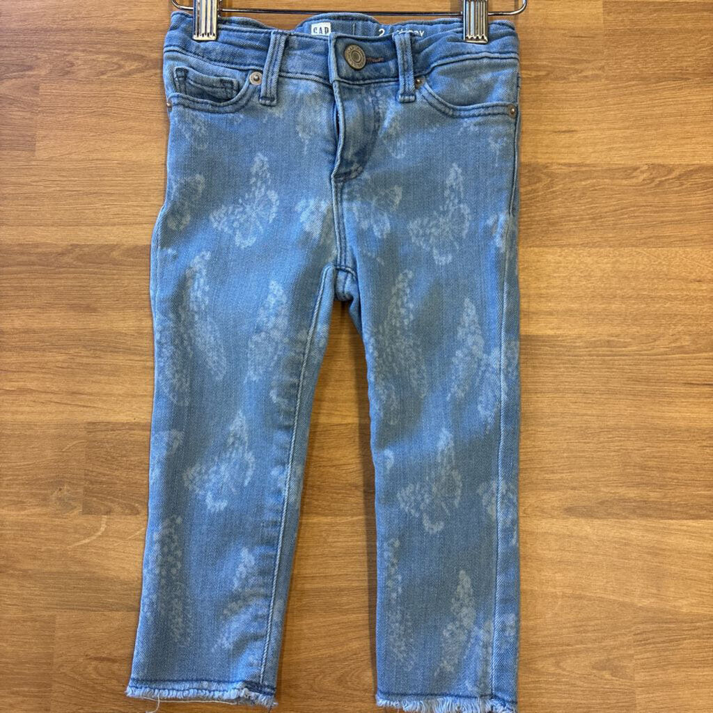 Baby Gap Skinny Ankle Butterfly Jeans - 2