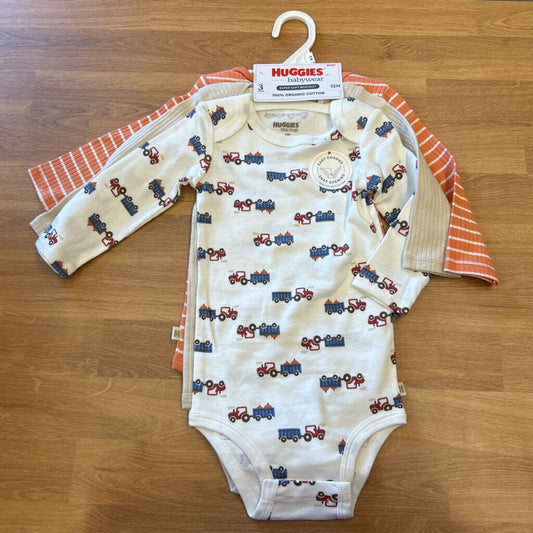 NWT Huggies LS Onesies 3 Pack - 12m