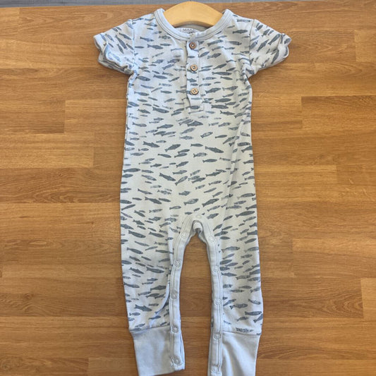 Make Make Fish SS Romper - 12/18m