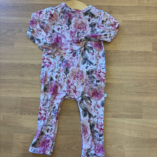 Posh Peanut Floral Romper - 6/9m
