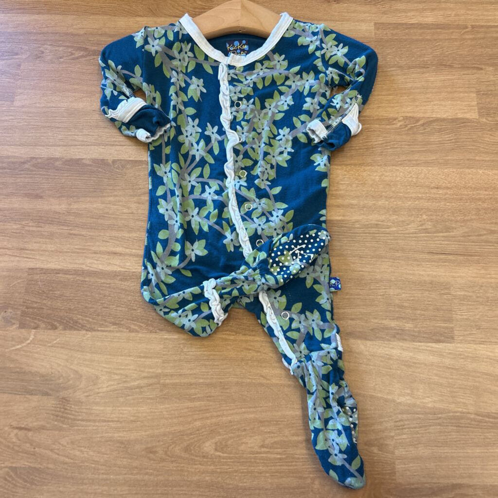 Kickee Pants Bamboo Floral Snap Sleeper - 0/3m