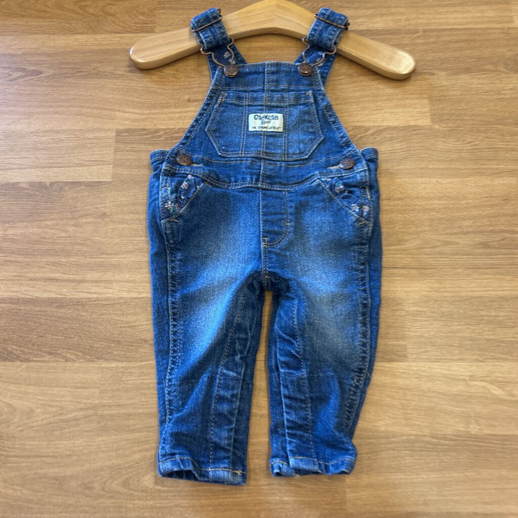 Osh Kosh Flower Pocket Overalls - 3m
