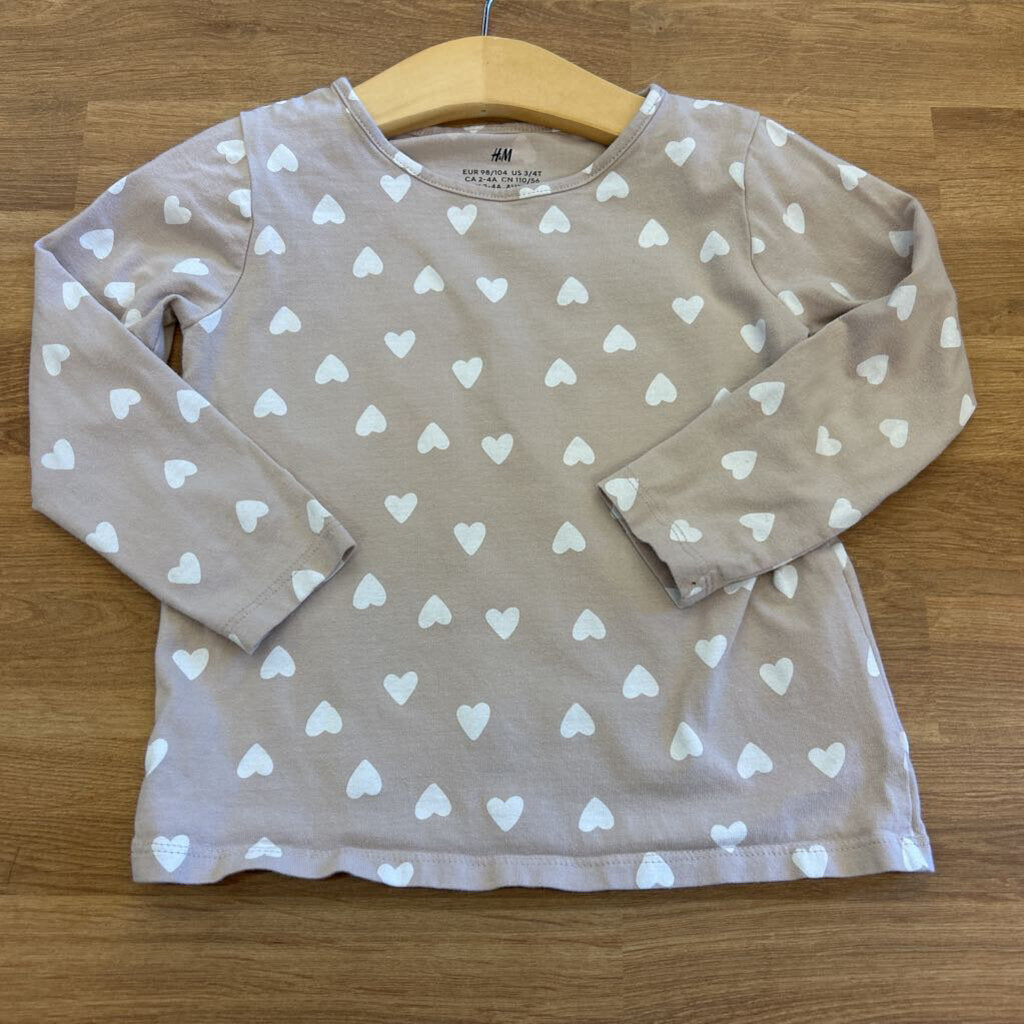H&M Heart LS Tee - 3/4