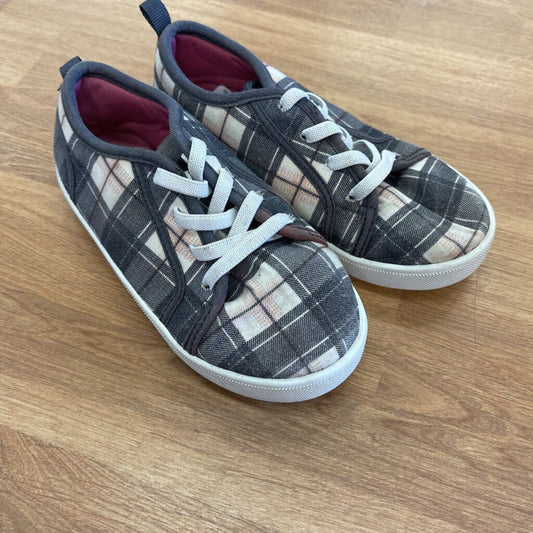 Osh Kosh Grey Plaid Sneakers - 11