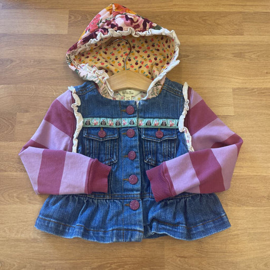 Matilda Jane Jean Jacket/Vest w/Hood 2T