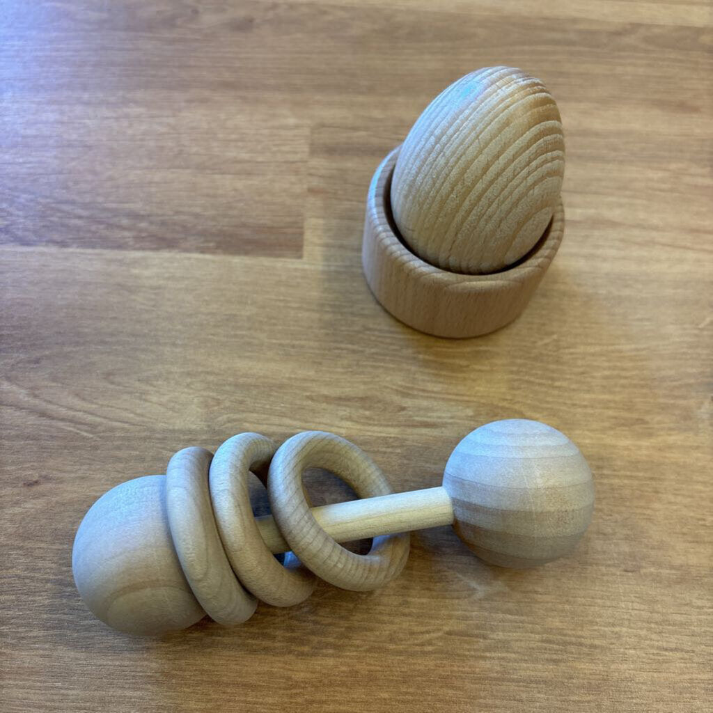 Set of 2 Wood Montessori Infant Toys