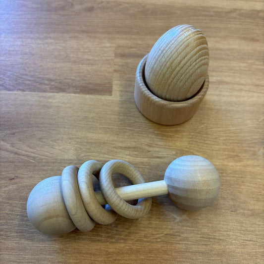 Set of 2 Wood Montessori Infant Toys