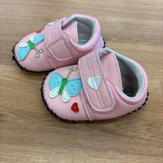 Butterfly Pink Crib Shoes - 2