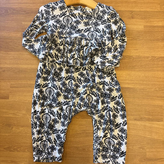 Kate Quinn Bamboo Floral Ruffle Romper - 18/24m