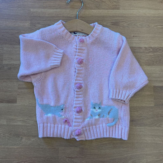 Ruth Hornbein Cat Cardigan - 12m