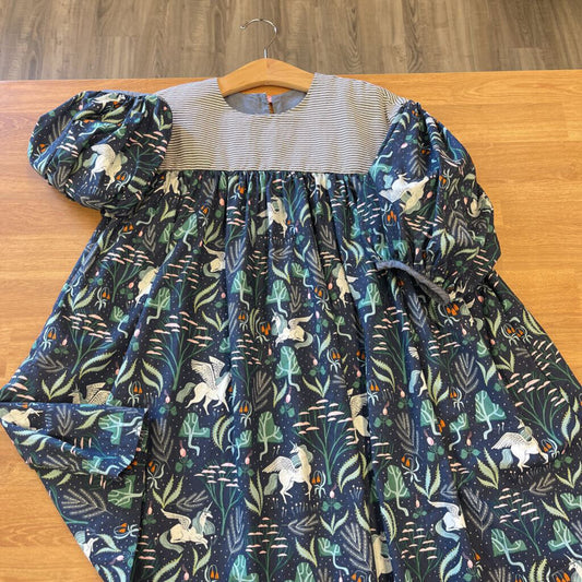 Kookooshka Unicorn Stripe 3/4 Sleeve Dress - 7/8
