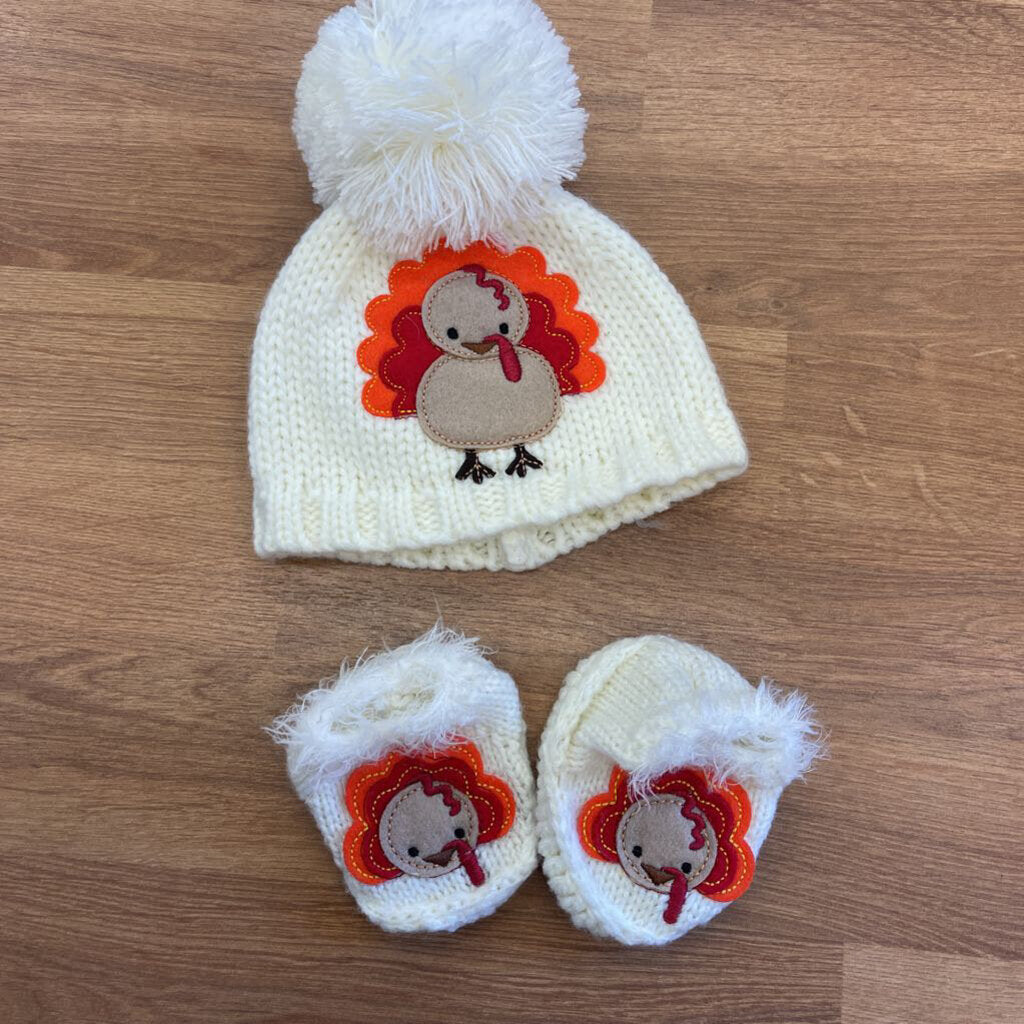 Turkey Knit Hat & Booties - Infant