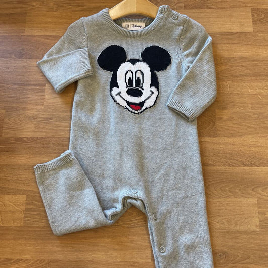 Baby Gap Mickey Knit Coverall - 12/18m