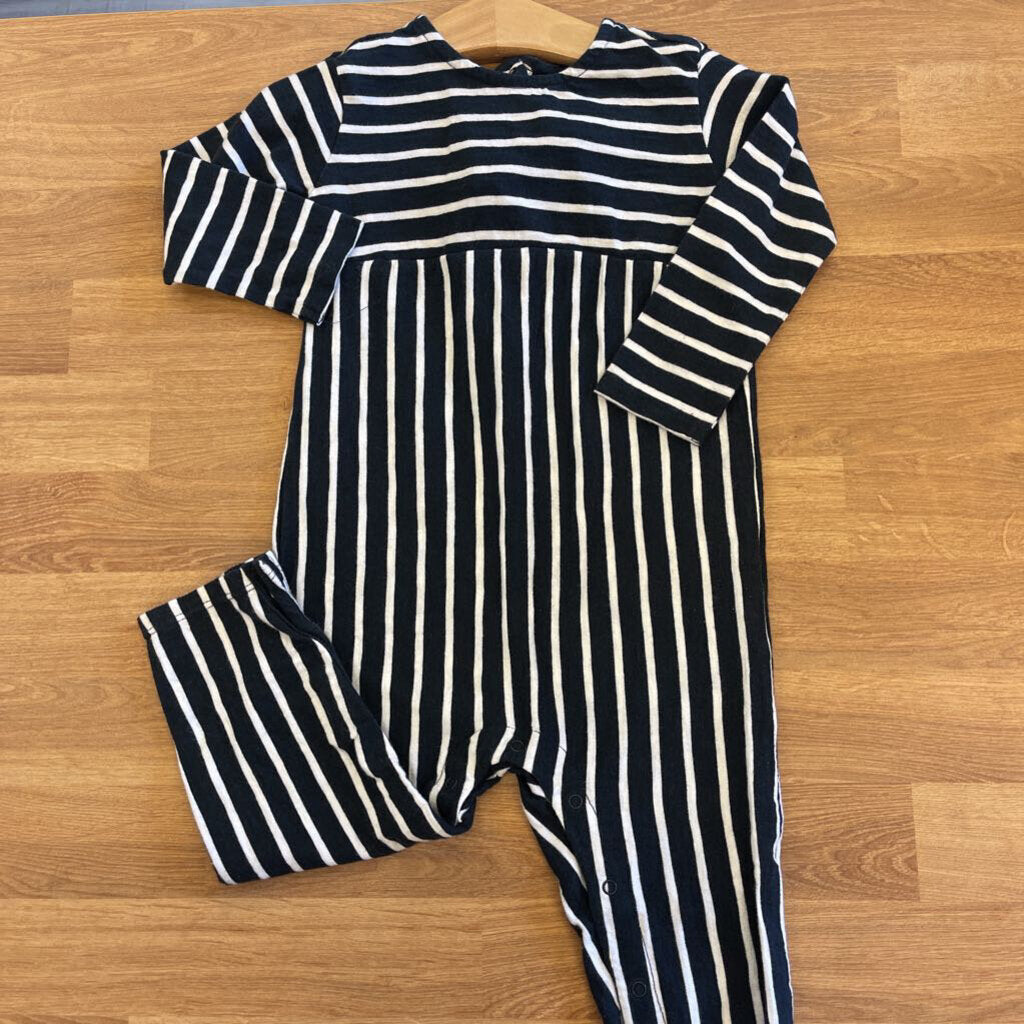 Primary Stripe LS Romper - 12/18m