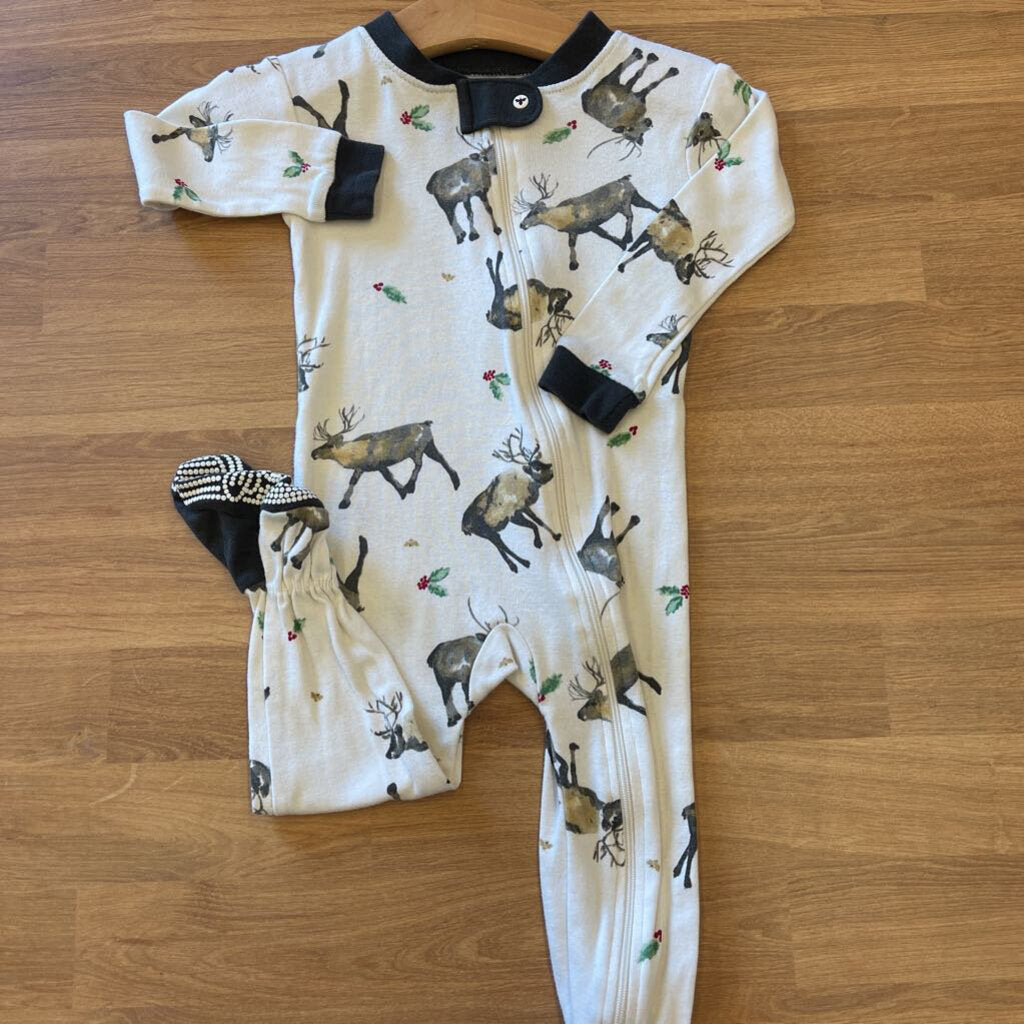 Burt's Bees Reindeer Zip Sleeper - 12m