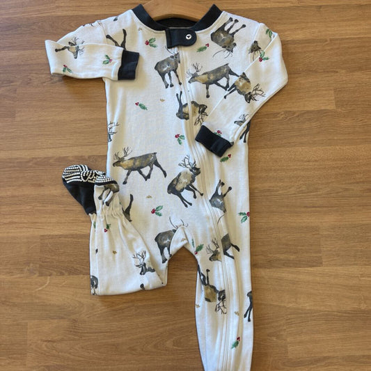 Burt's Bees Reindeer Zip Sleeper - 12m