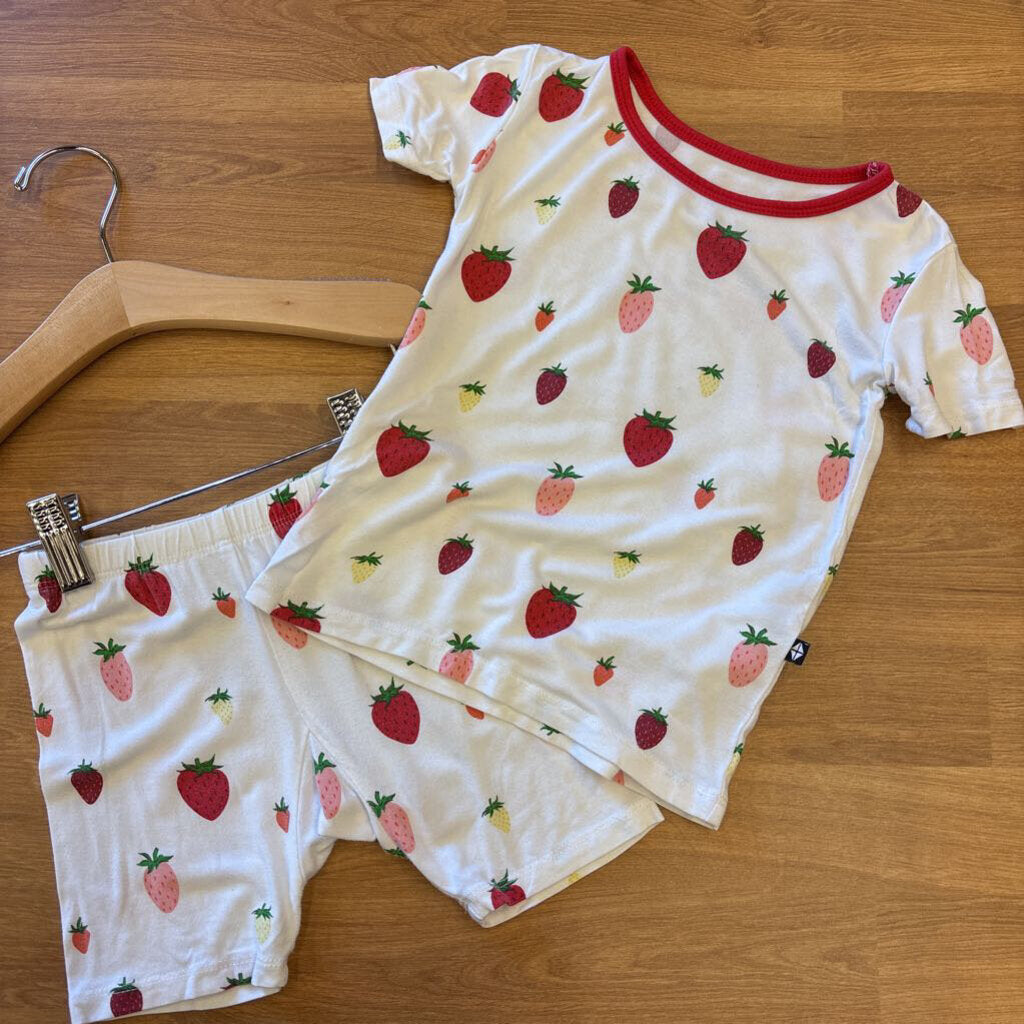 Kyte Baby Bamboo Strawberry Shor Pj Set - 3T
